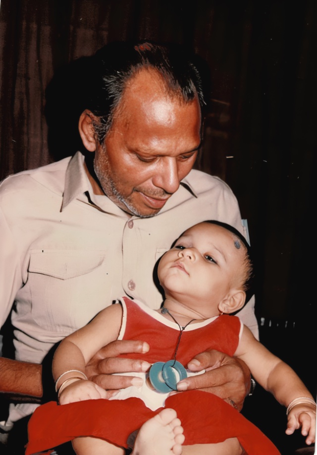 A man holding a baby
