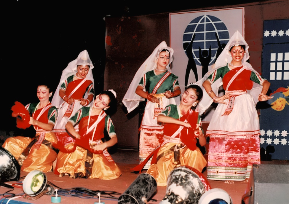 A group performing a traditional dance